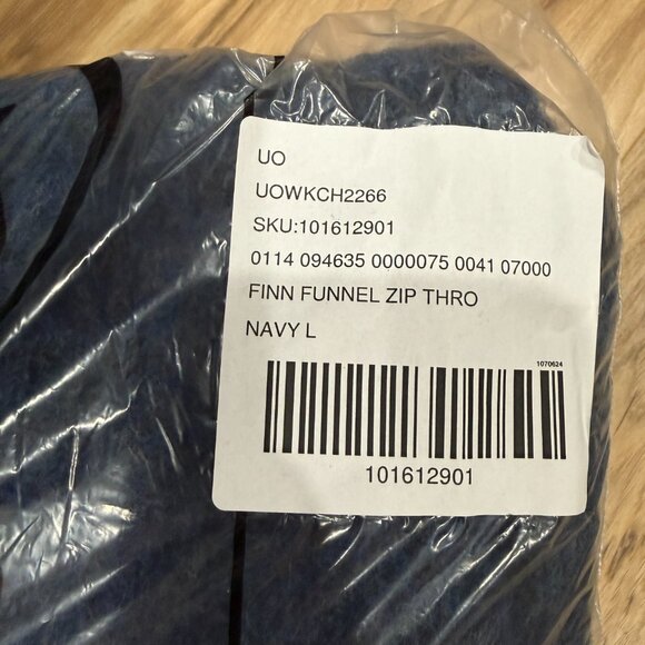 Urbanoutfitters | UO Finn Funnel Neck Zip-Through Cardigan | NWT | Navy - Picture 8 of 10